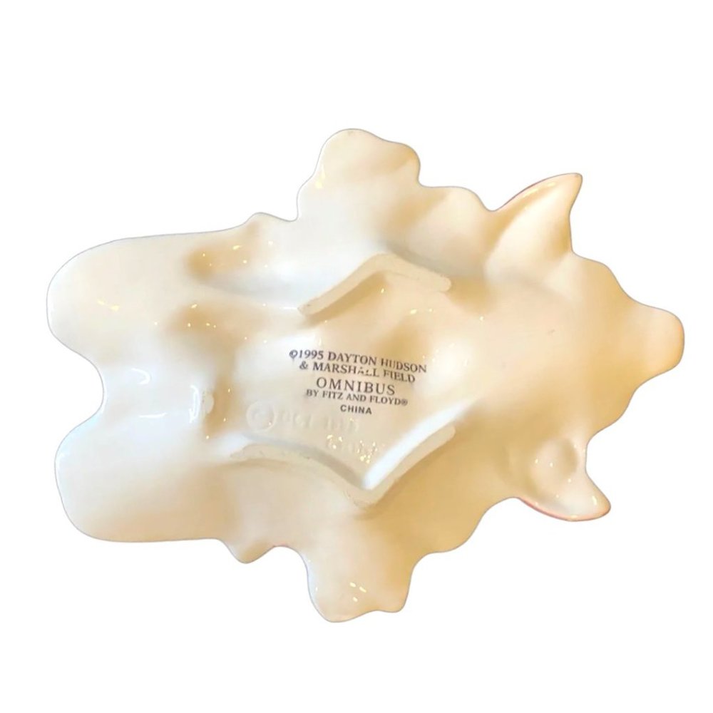 Fitz And Floyd Omnibus Vintage Christmas Polar Bear Candy Dish 1995 by EUC 8x6.5 - Picture 3 of 5